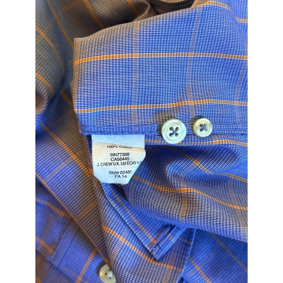 J.CREW Men's Medium Blue Shirt Long Sleeve - Picture 7 of 8